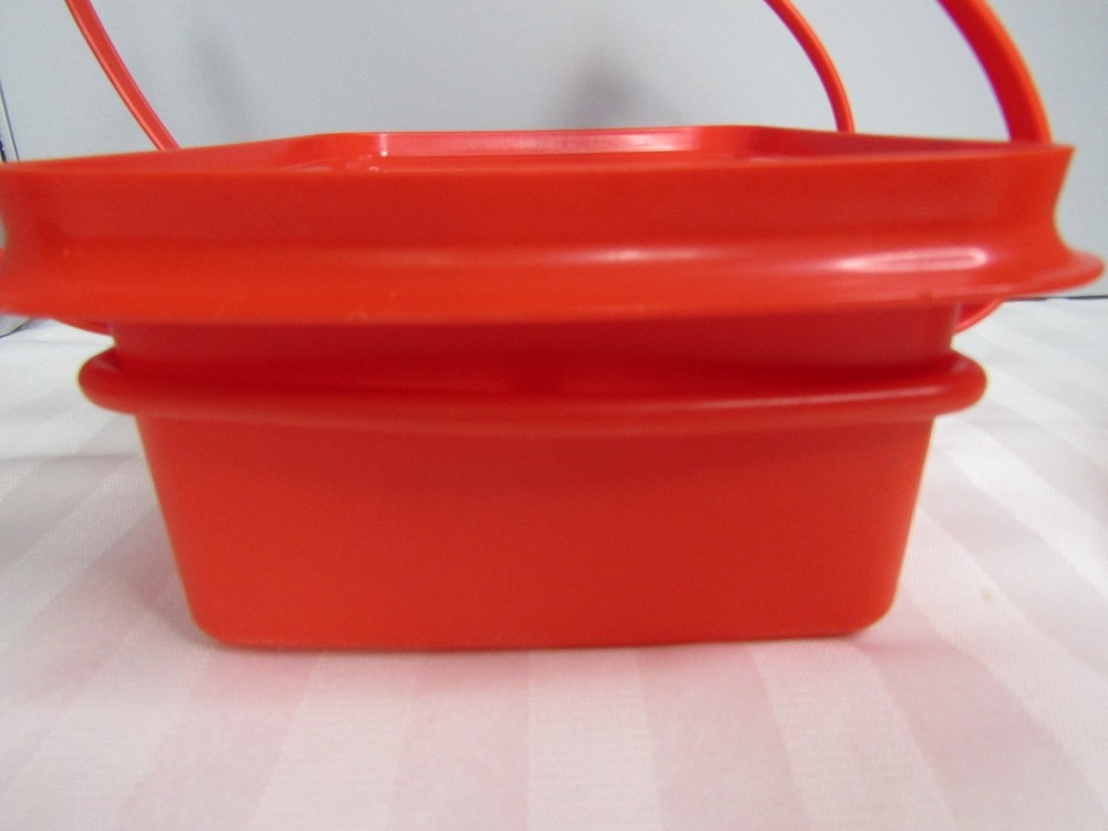 Vintage Tupperware Pack N Carry Lunch Box & Handle + 3 Containers READ