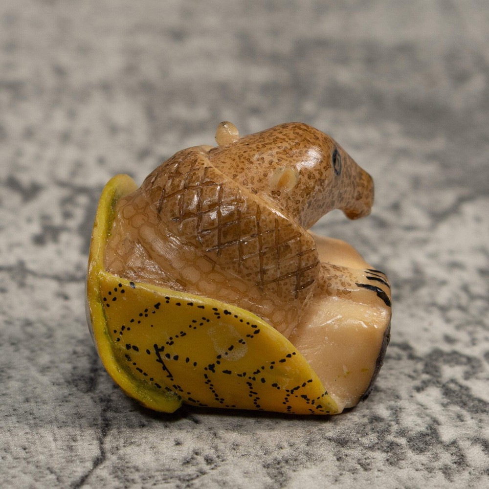 Vintage Armadillo Tagua Carving