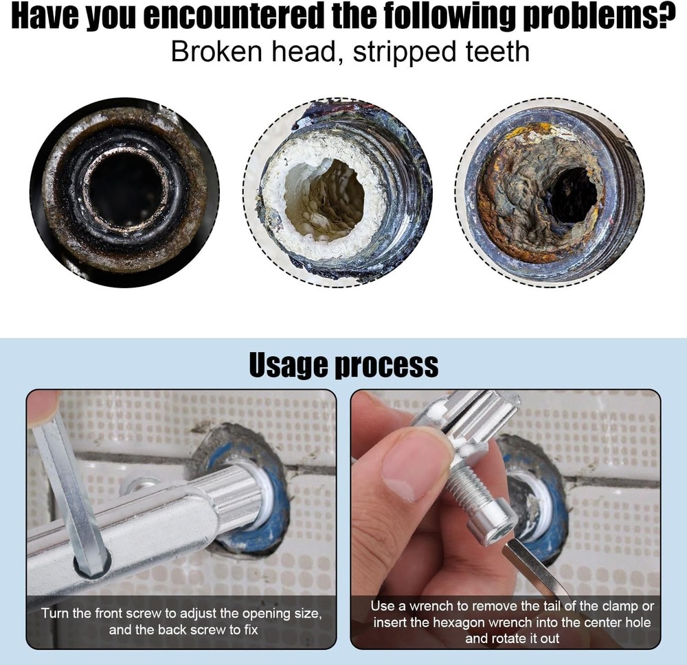 Durable Pipe Extractor Tool Kit for Stripped Screws - Ideal DIY Gift for Him