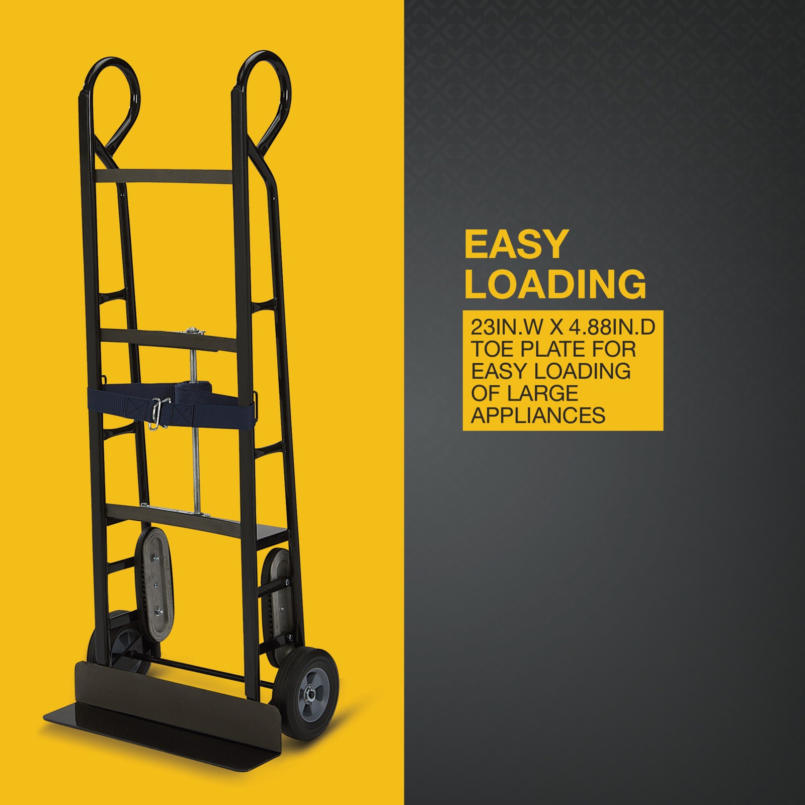 Klutch Appliance Hand Truck, 800-Lb. Capacity, 58-1/4in.H