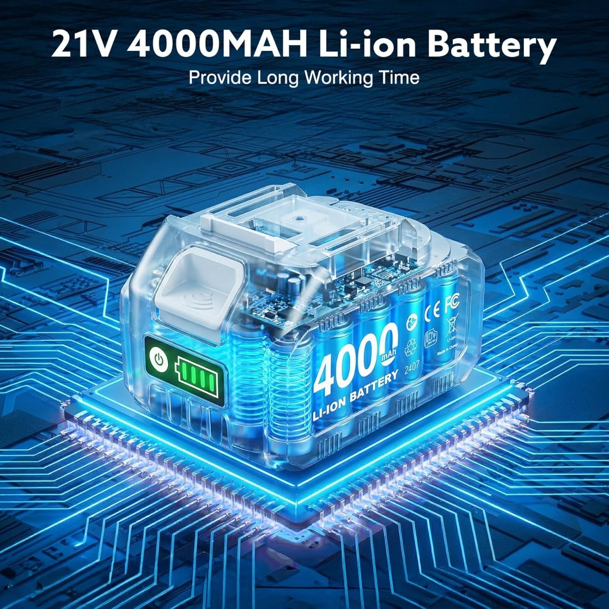 Seesii Battery Powered Pop Rivet/Nut Gun Cordless (10-24" & 1/4" & 5/16" & 3/8")