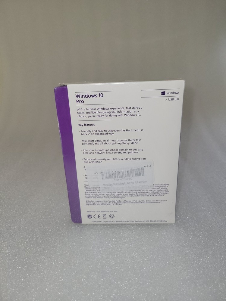 NEW MICROSOFT WINDOWS 10 PRO FULL VERSION USB 3.0 FLASH DRIVE 32/64 BIT SEALED