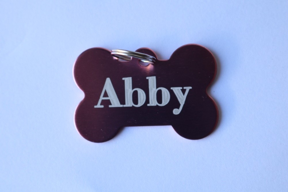 Laser Engraved Medium Bone Tags