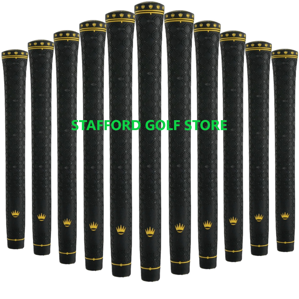 Royal Link Tech Golf Grips Midsize Core .60" Round Black/Yellow Set Link Surface
