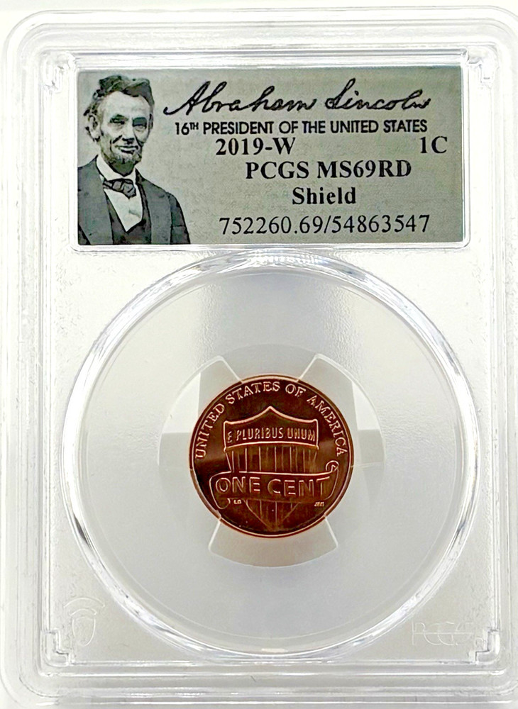 2019-W Shield Cent MS69 RD PCGS