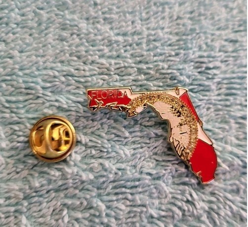 Florida State Flag Map lapel pin