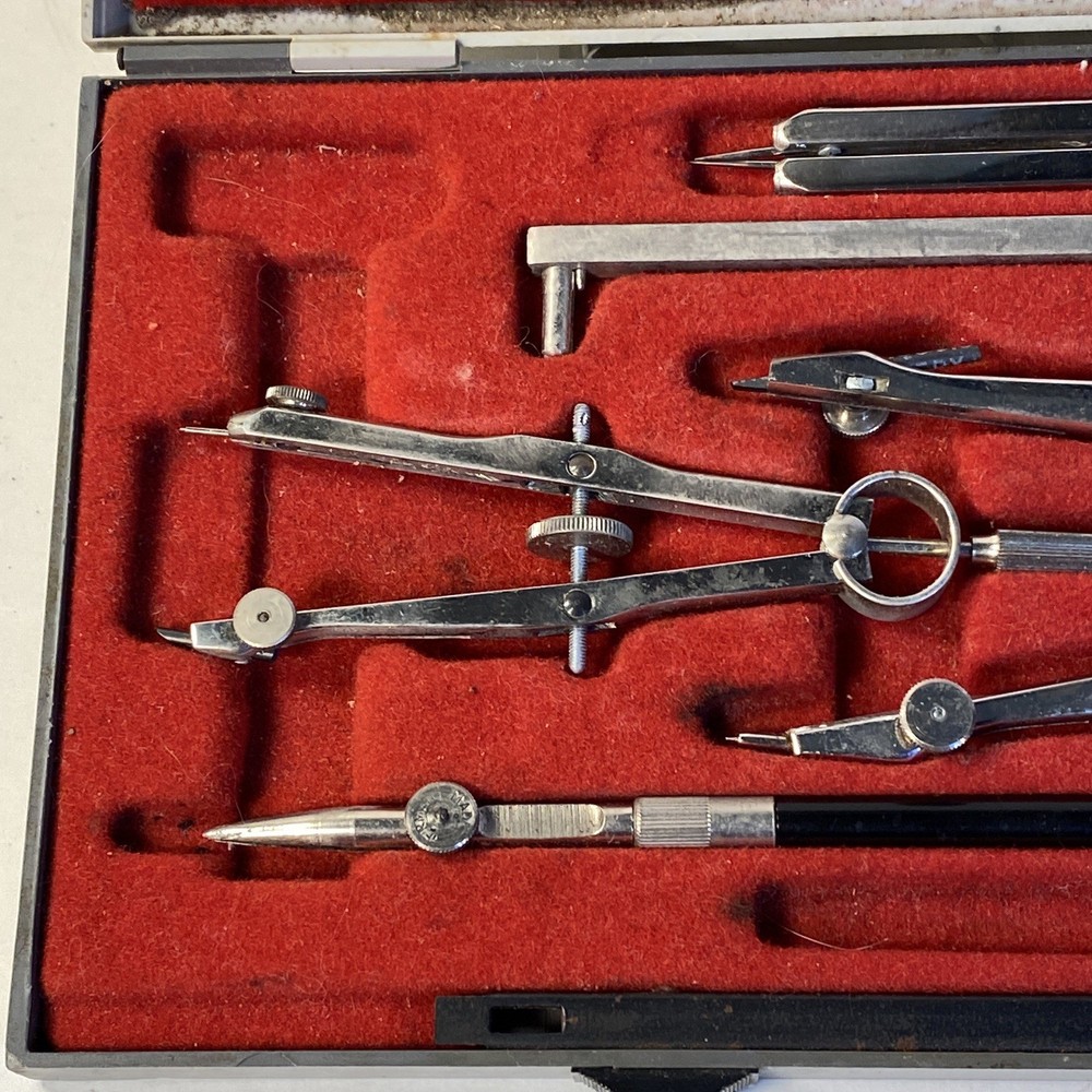 Vintage Carroll Drafting Set w/Case Germany