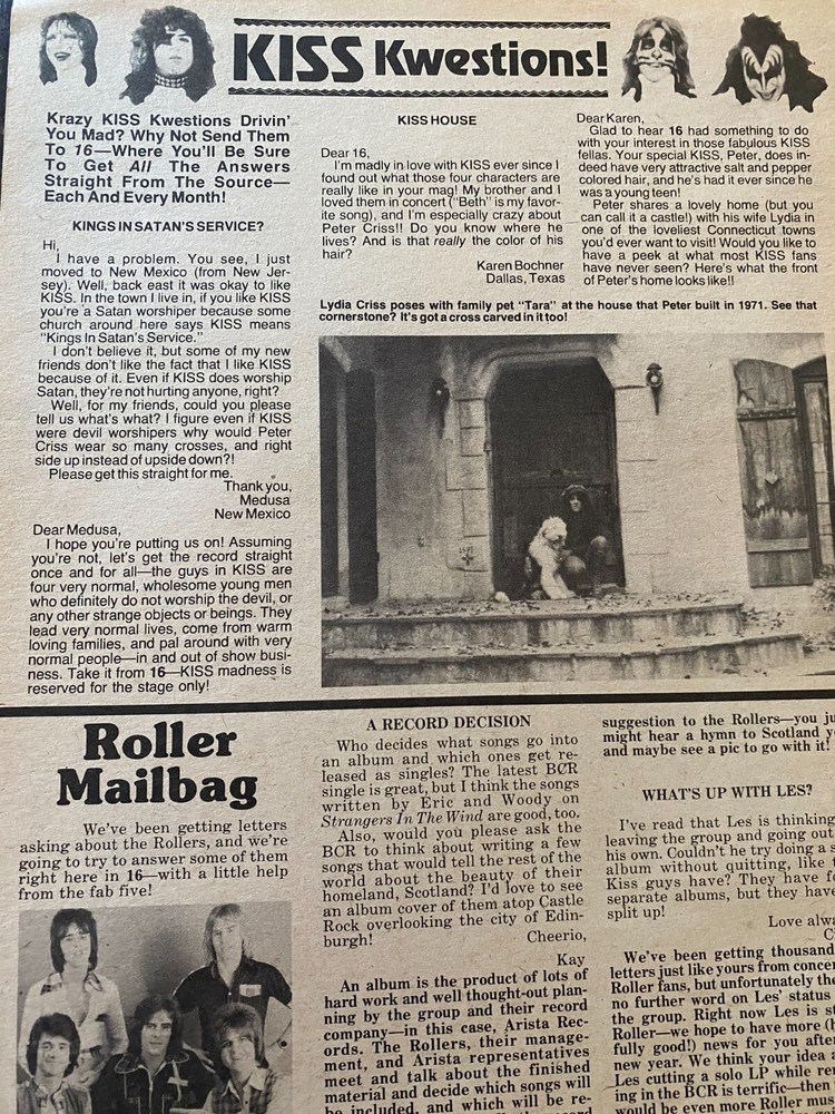 Kiss, Full Page Vintage Clipping