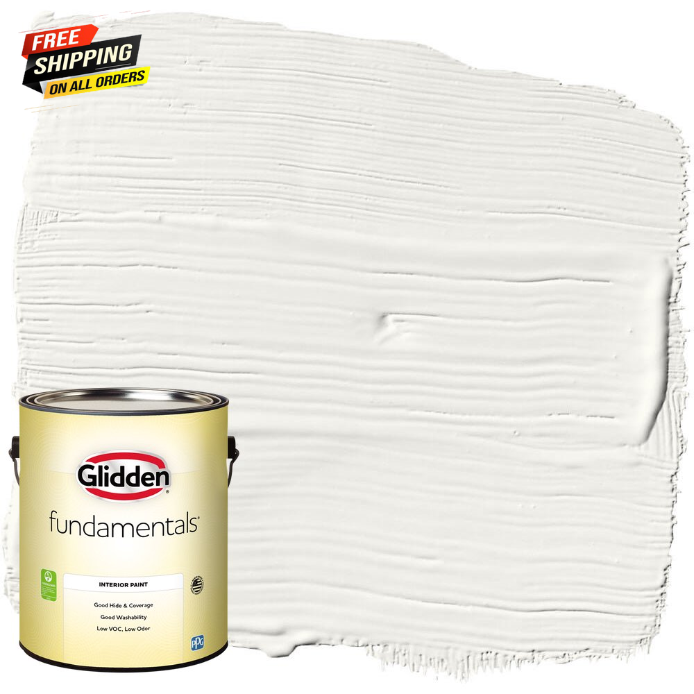 Glidden Fundamentals Grab-N-Go Interior Wall Paint, White, Eggshell, 1 Gallon ✅✅