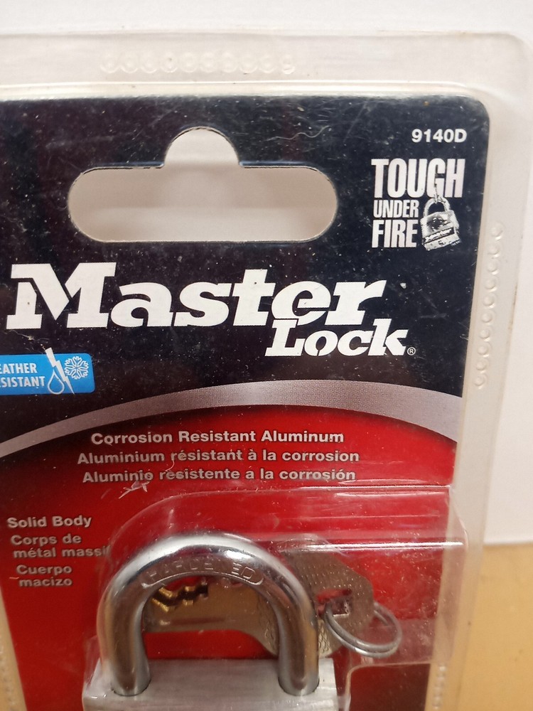 Master Lock Corrosion Resistant Aluminum Solid Body Padlock 9140D
