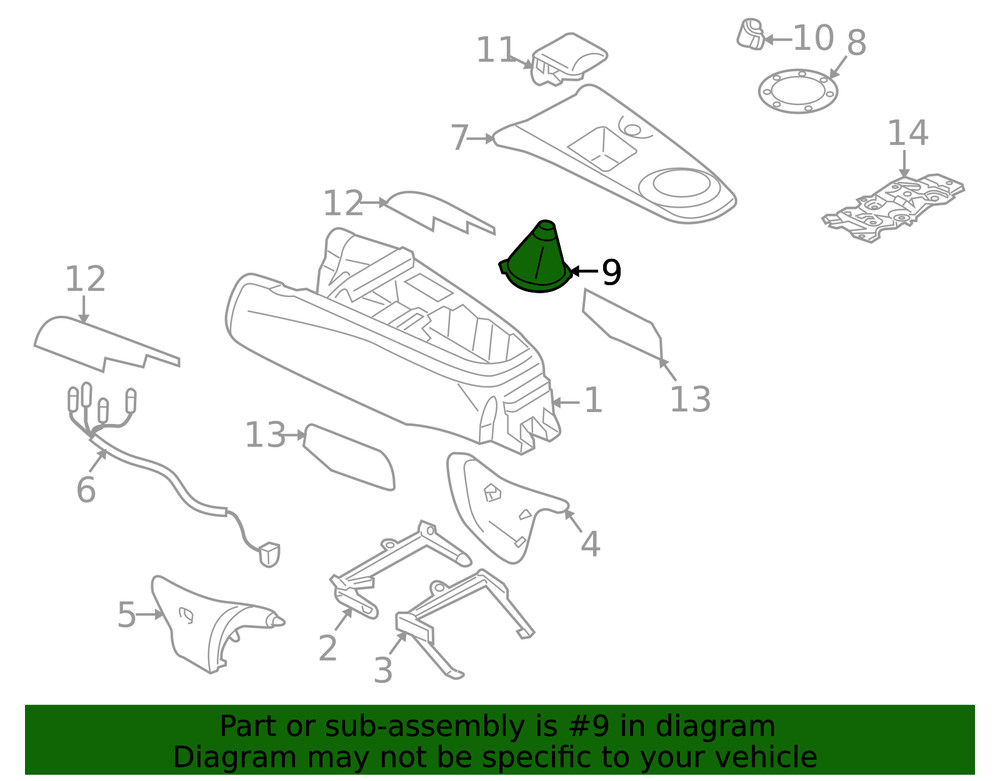 Genuine Mitsubishi Shift Boot MR646873