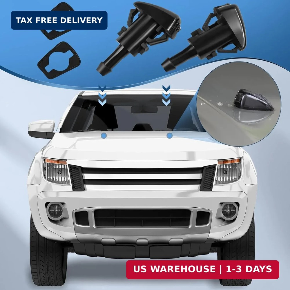 2 PCS Front Windshield Washer Nozzles Premium Spray Jet Replacement for Chrysler