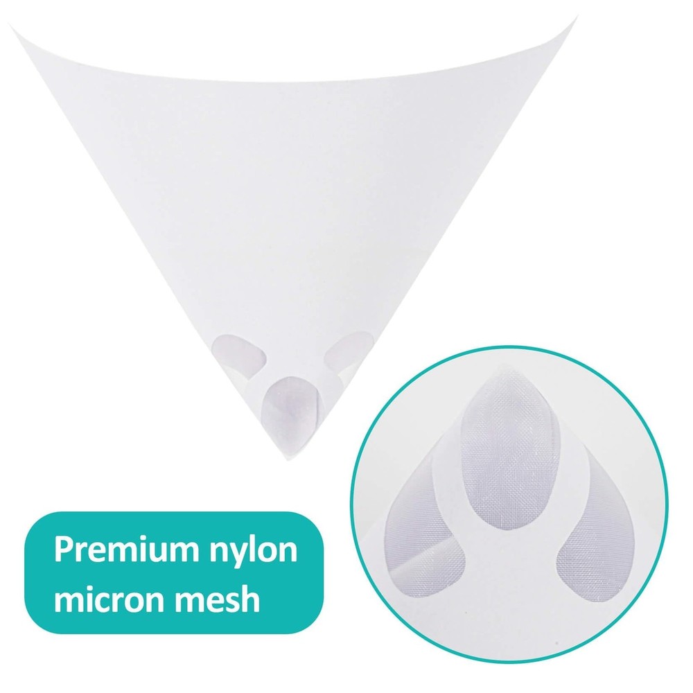 100 Pcs Disposable Paint Strainers Paper Cone Paint Filter with Silicone Funnel