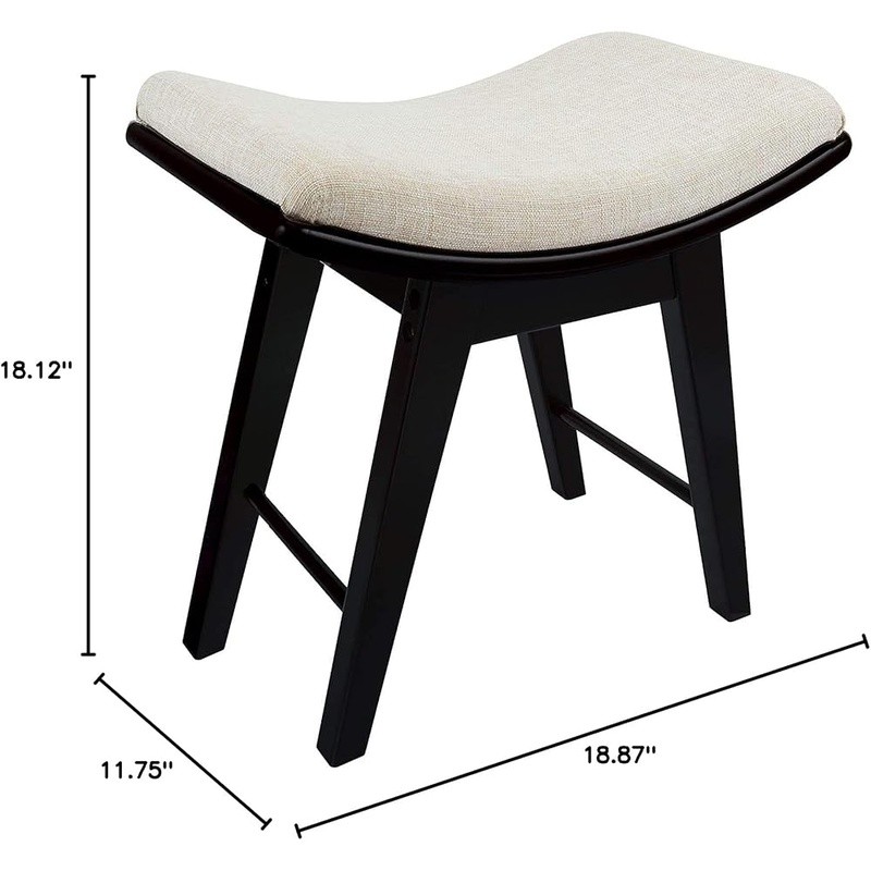 Durable Eco-Friendly Vanity Stool Ergonomic Comfortable Seat Easy Assembly New