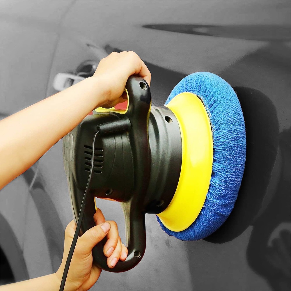 12Pieces Car Track Buffer Polisher Pad Bonnet Microfiber Buffing Pad Cover