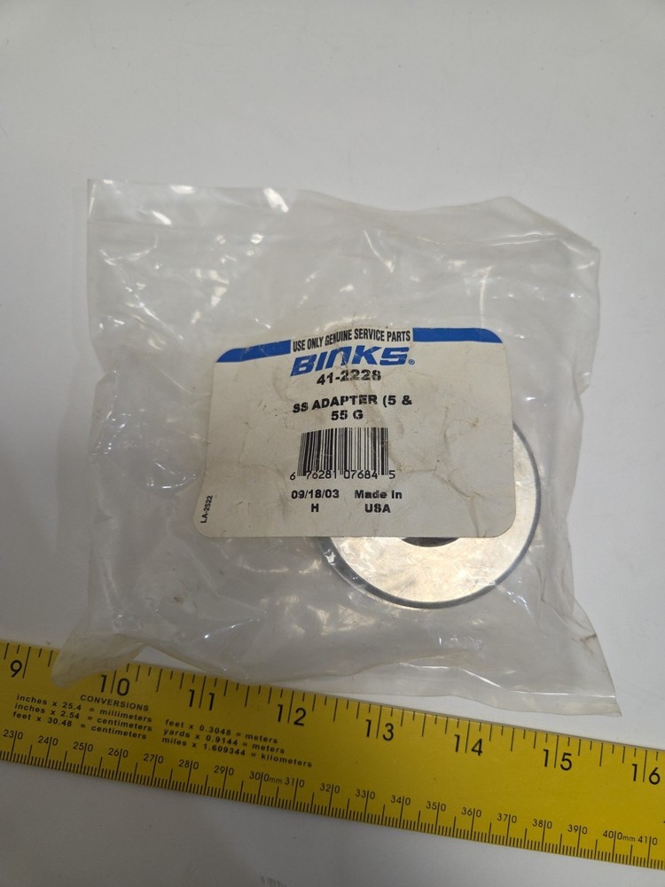 Binks 41-2228 SS Adapter (5 & 55 G)