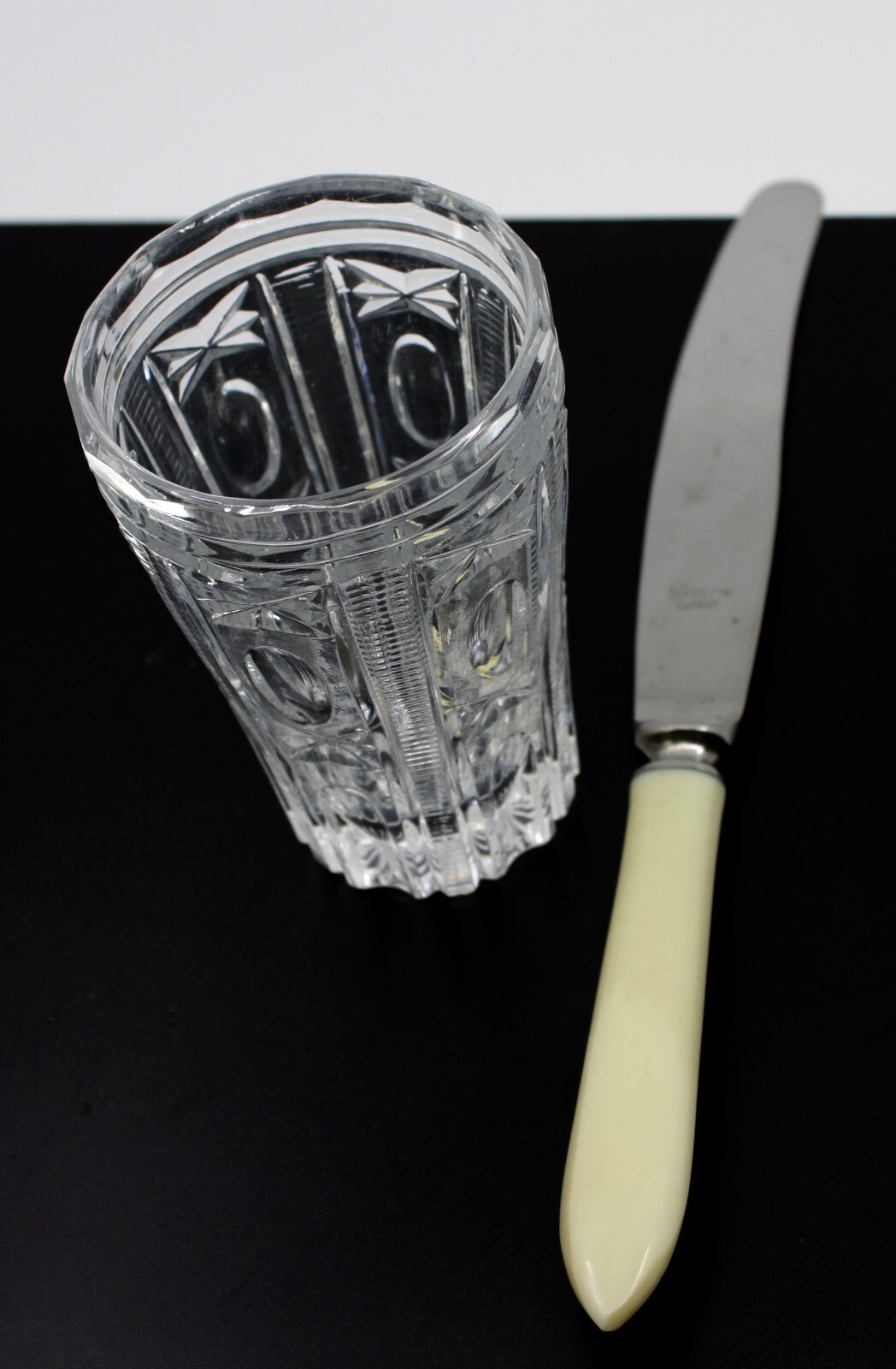 Soviet Era Russian Crystal Shot / Scotch Glass Handmade 4"in High