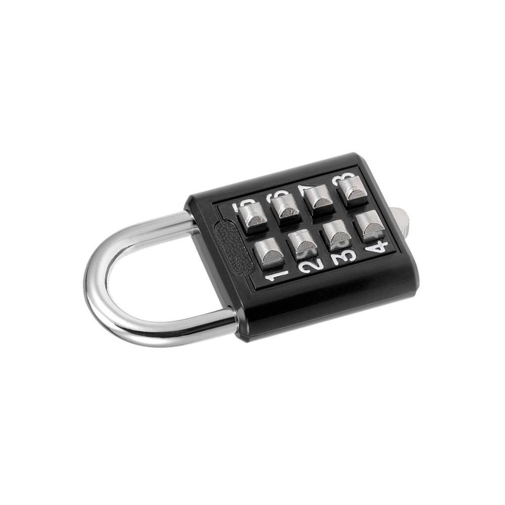 8-Digit Combination Padlock Push Button Lock for Locker Cabinet Black