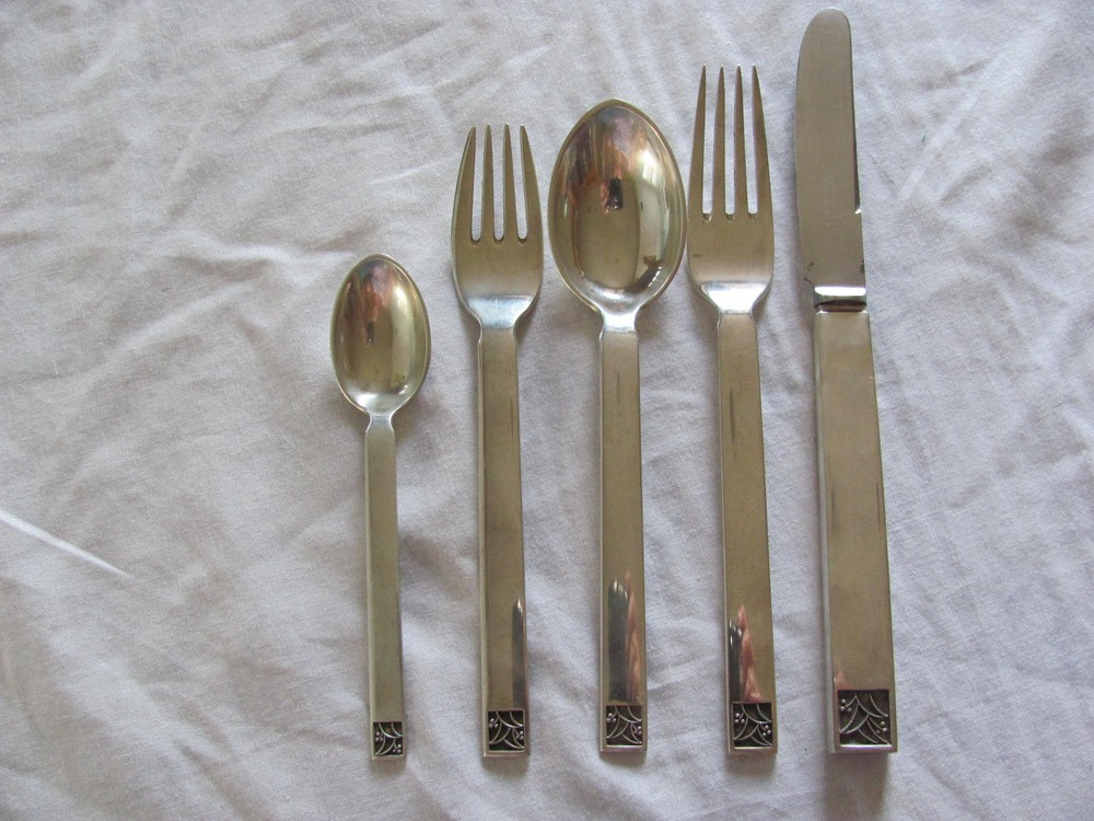 Evald Nielsen Denmark Silver 830 - Pattern #33 - Place Setting Teaspoon