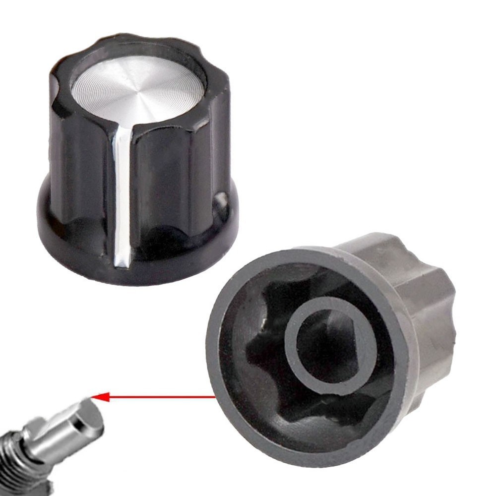 Compact and Easy to Use 10pcs D Type Volume Control Potentiometer Knobs