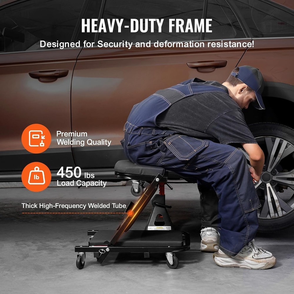 40" Foldable Z Garage Creeper - 450 lbs Capacity Mechanic Stool