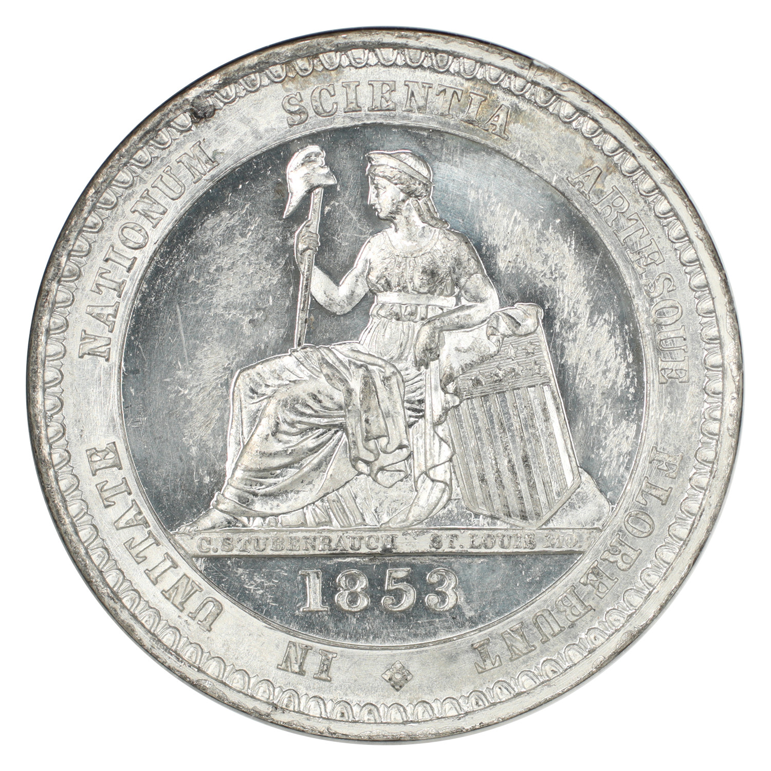 So Called Dollar: 1853 SC$1 Crystal Palace White Medakl NGC MS61 (HK-6, Type 1)
