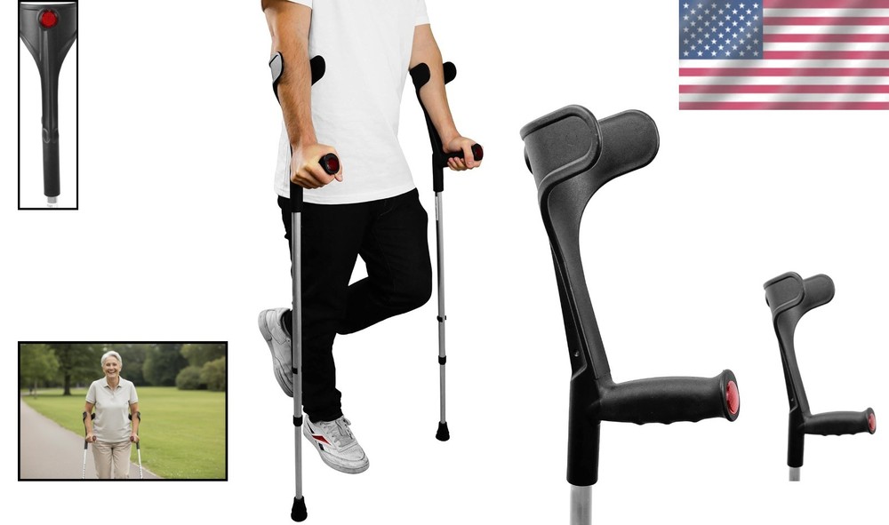 Set of Lightweight Open Cuff Crutches - Made