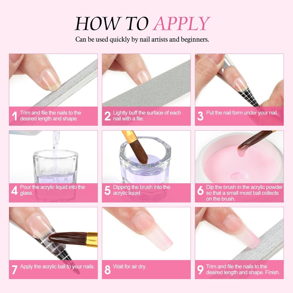 Acrylic Nail Kit with Drill and U V Light, Spring Collection