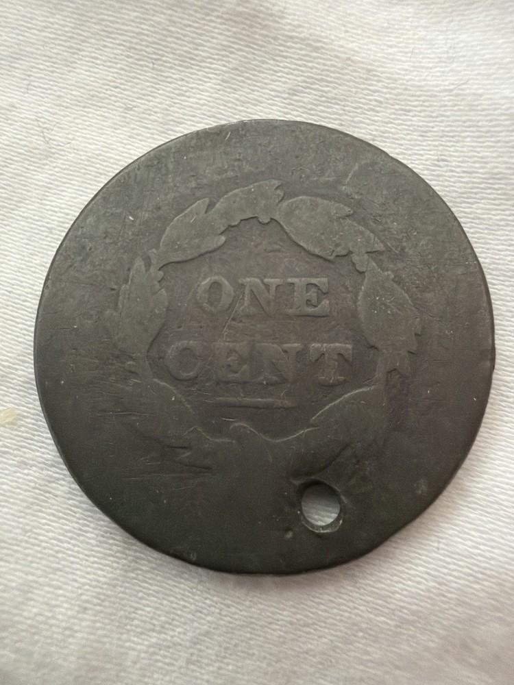 Early U.S. Large Cent – Draped Bust Era – Holed – Authentic Antique Copper Coin