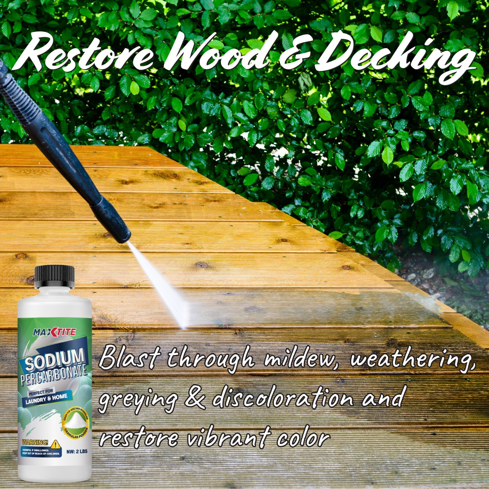 Sodium Percarbonate (45 lbs) - 100% Pure Uncoated Solid Hydrogen Peroxide