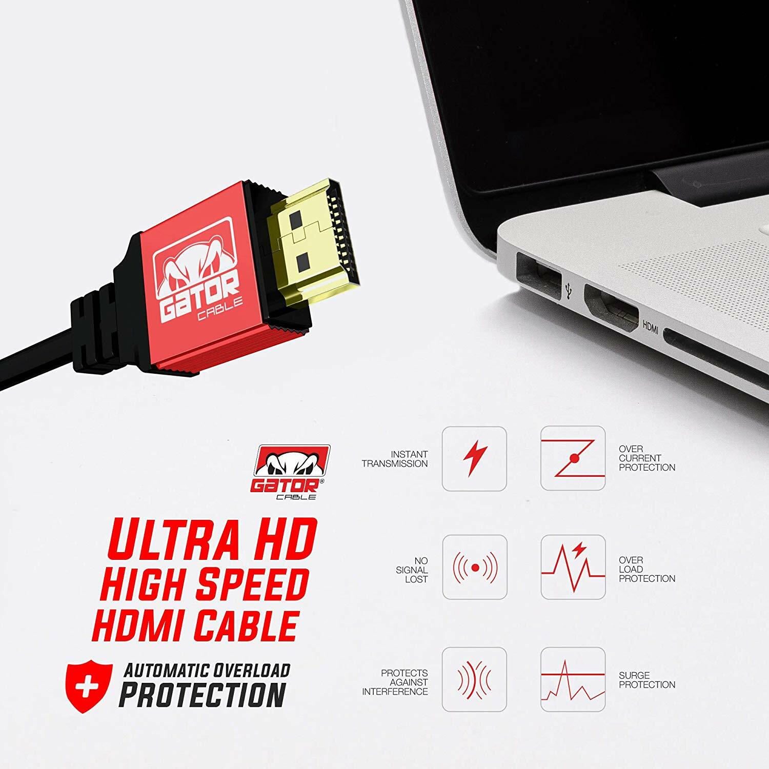 4K HDMI 2.0 Cable UHD Ultra HD High Speed 2160P HDR 60Hz 18Gbps Dolby HDCP HDTV