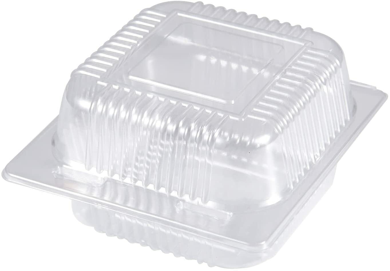 DART SOLO C57PST1 Clear Plastic Seal Hinged-Lid Food Containers 6 x 6"