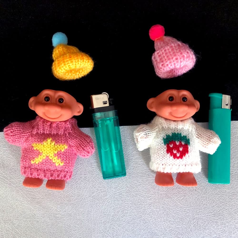 2 Pack Cute Troll Dolls Lighter Case Silicone Funny Mini Dolls Lighter Sleeve...