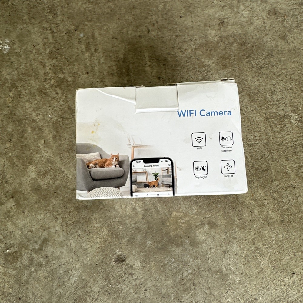 WiFi Smart Camera Wireless Indoor IP Network Surveillance, White