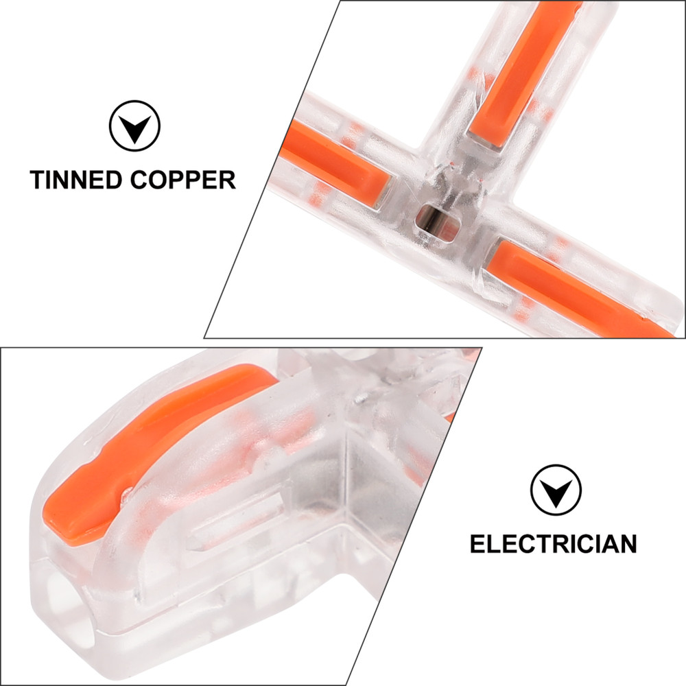 10pcs Quick Splice Wire Connectors Tinned Copper Terminals Cable Connectors