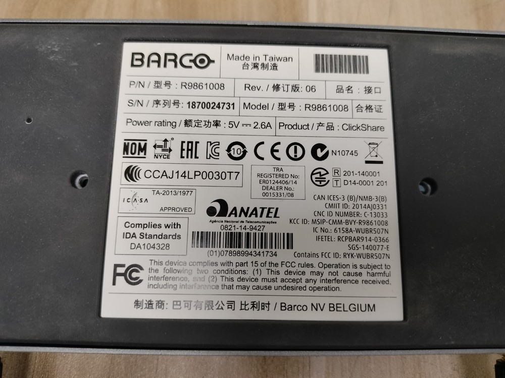Barco R9861008 Clickshare Wireless Presentation System *NO Adapter*