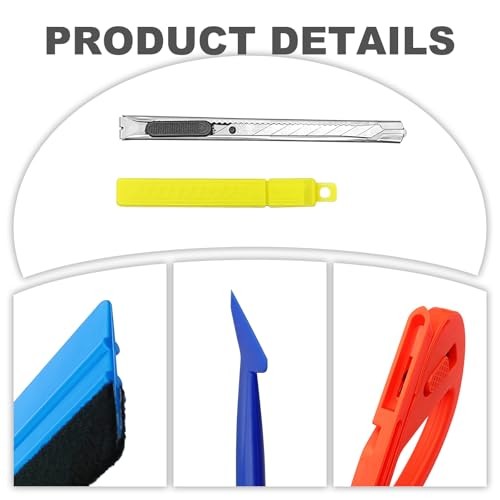 Vehicle Vinyl Wrap Tool Kit/Window Tinting Tool Include, Felt Squeegee, Window