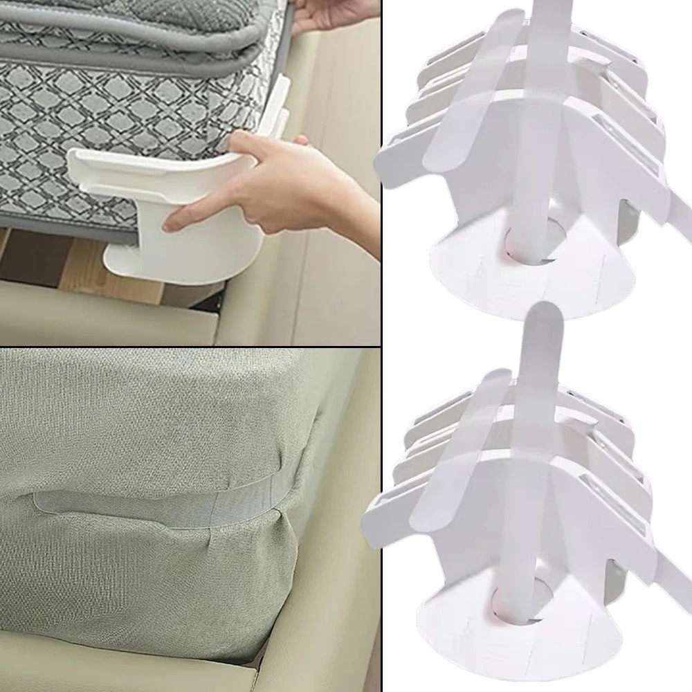 Universal Bedsheet Corner Tightener Clips Invisible Bedspread Secure Holder with