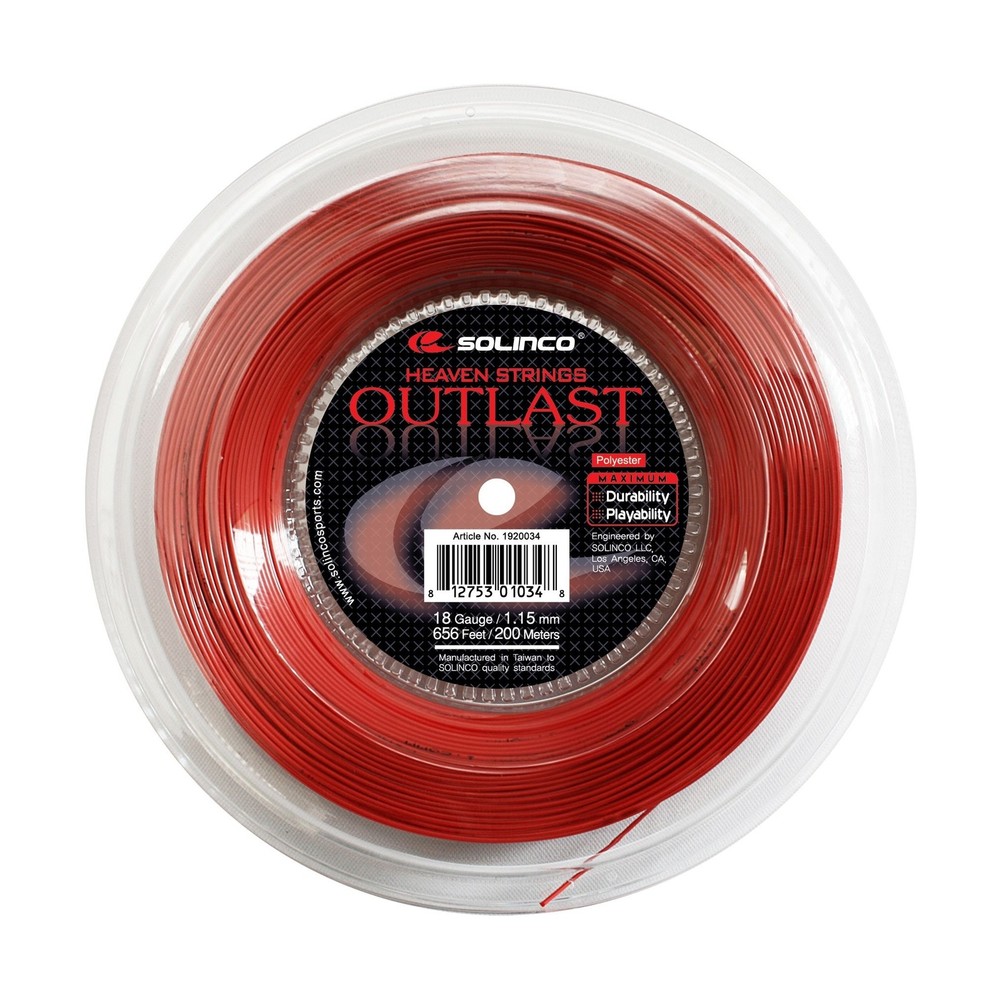 Solinco Outlast Tennis String Reel-Red-17