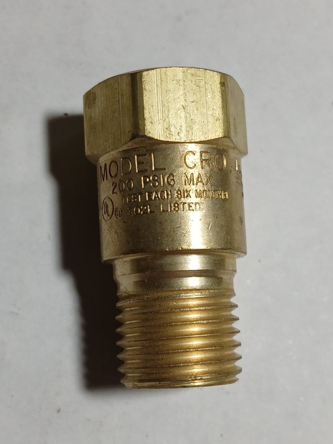 VICTOR CRF BACK PRESSURE CHECK VALVE 182101 MODEL 0690-0035 200 PSIG NEW