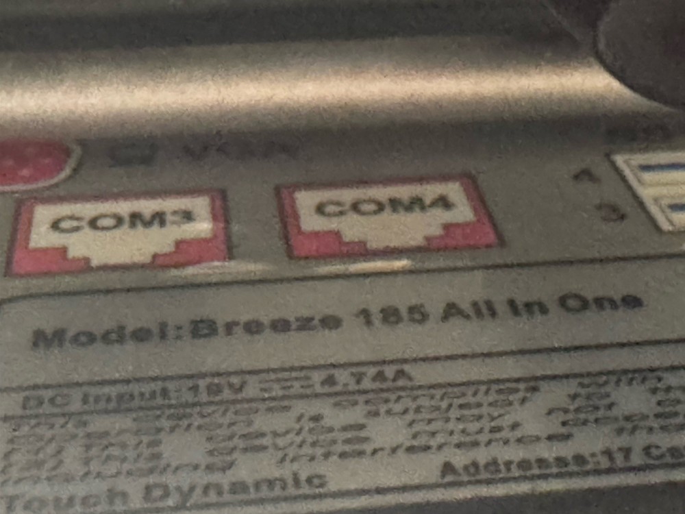 POSX Breeze 185 POS W/Touchscreen with Printer and Card Reader Intergrated