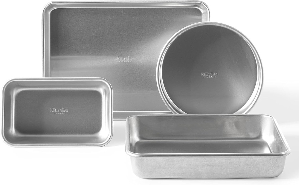 4-Piece Non-Stick Aluminum Bakeware Baking Set - Dishwasher Safe