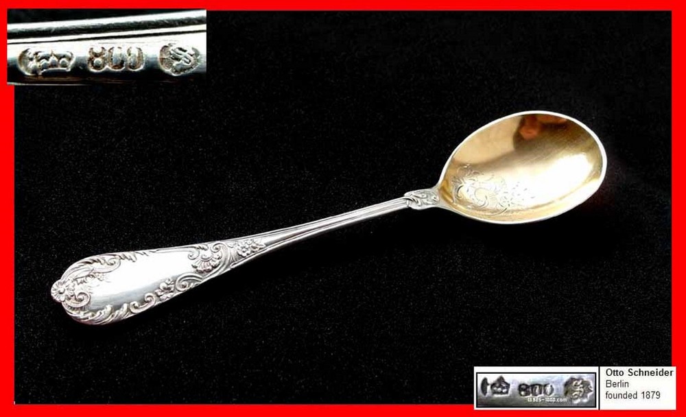Rococo Serving Spoon, Otto Schneider, 800 Silver E191