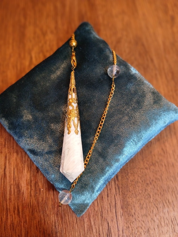 White Howlite Bohemian Pendulum