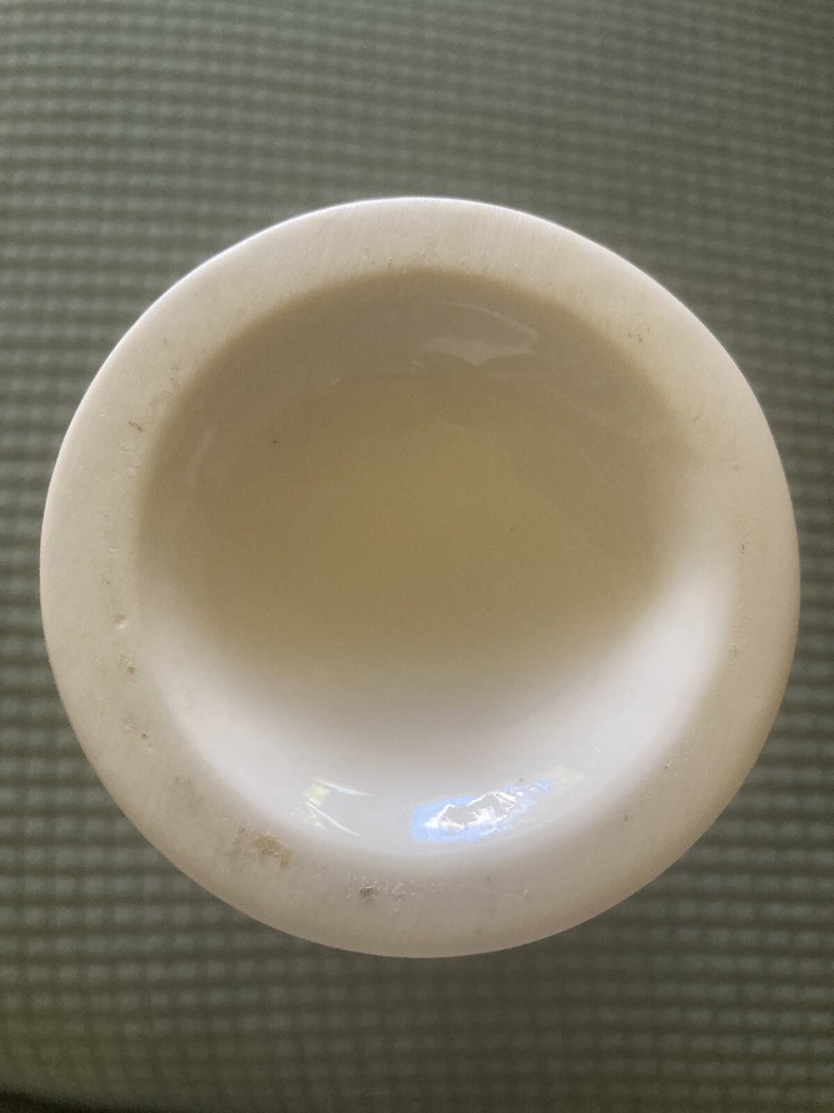 Vintage Beaded/Ribbed White Vase