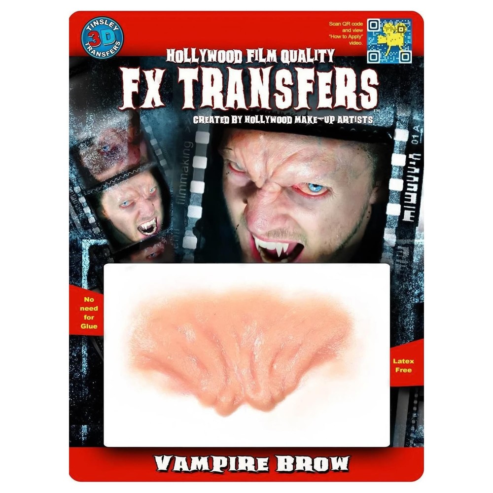 Vampire Brow 3d Fx Transfers Costume Accessory