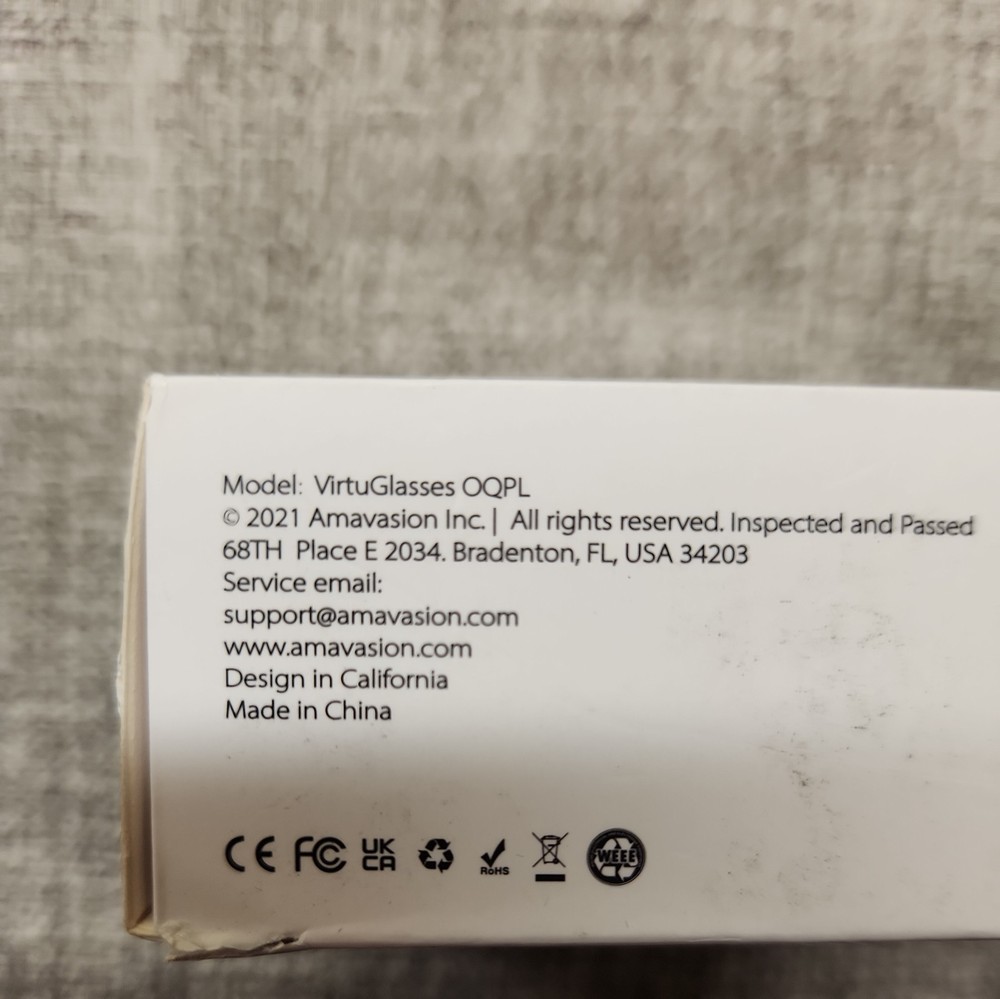 VirtuGlasses Lens Insert OQPL Meta Ready For Meta Quest 2 SPH -525