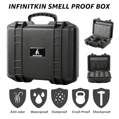 Smell Proof Box, Large Airtight Storage Box with Combination Lock – Medium