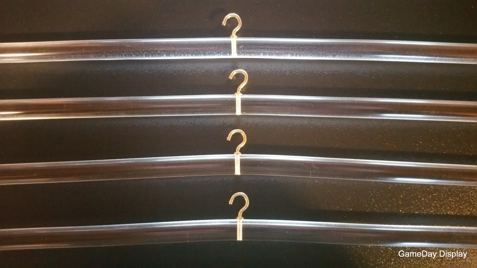 Jersey Hanger for Display Case - Clear Acrylic Rod with Hook Lot of 4 B