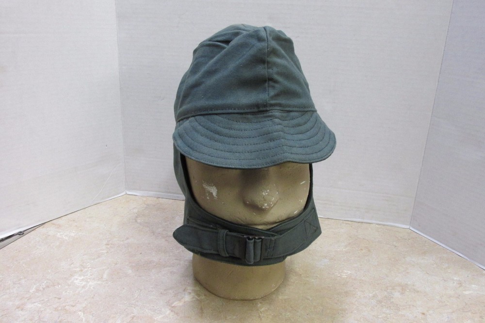WW2 CCC COLD WEATHER FIELD CAP HAT M1907 TYPE WOOL LINING GREEN DATED 1940 6 7/8